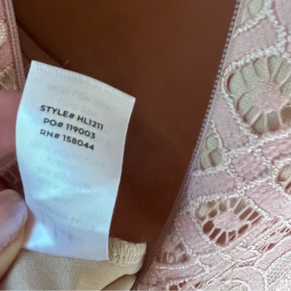 LULU’S | Unlimited Love Dusty Pink Lace Trumpet Midi Dress SIZE L - Picture 10 of 14